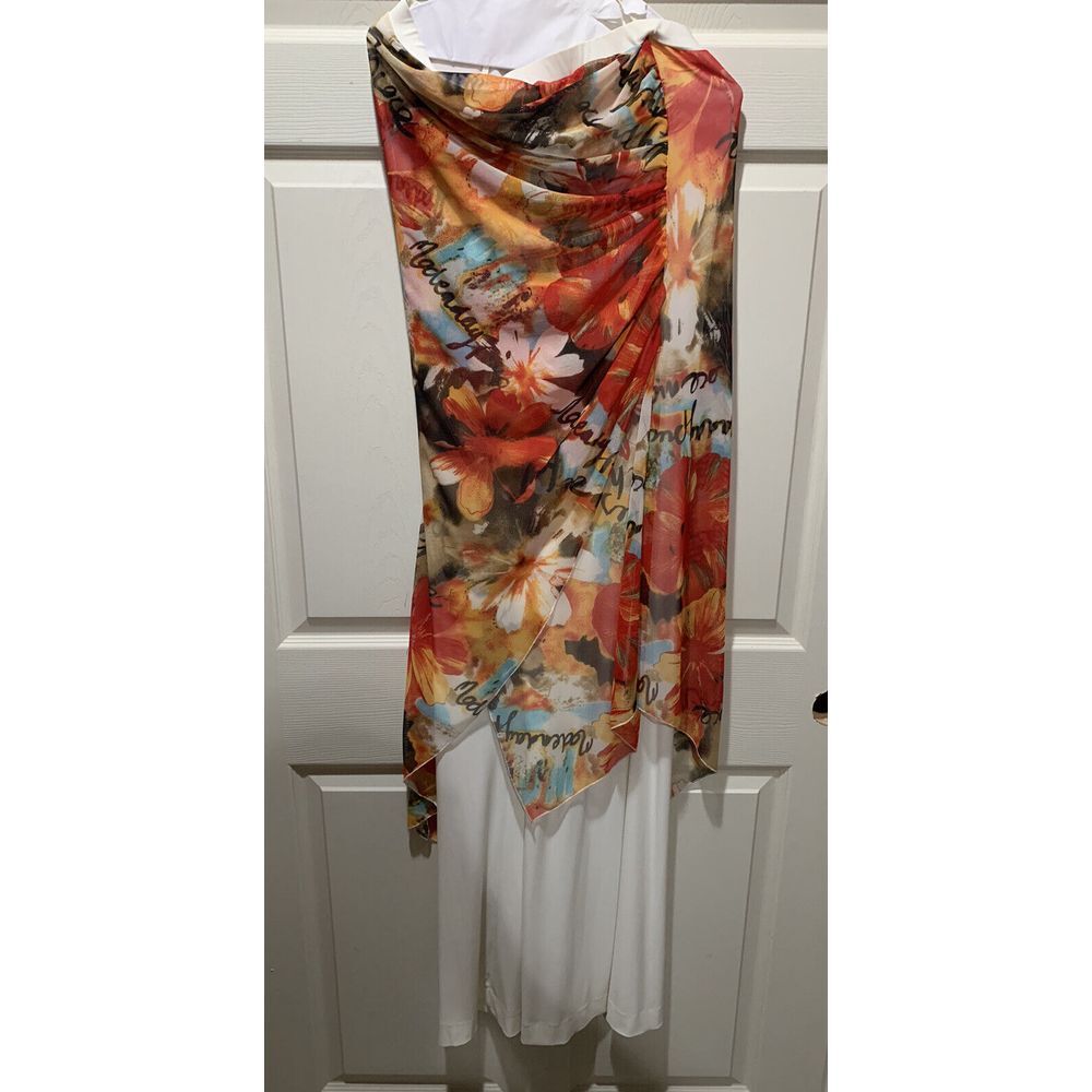 Cache Beautiful Floral and Cream Strapless Jumpsuit Size‎ S